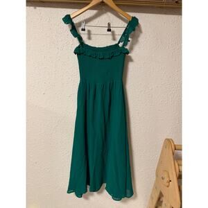 Reformation Siesta Dress in Serpentine Green